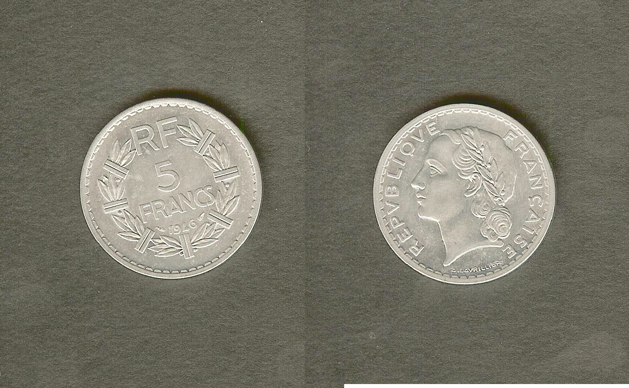5 francs Lavrillier(Alu.) 1946 BU